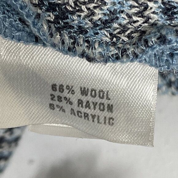 St John Sport Marie Gray Cardigan Womens Size Medium Fringe Knit‎ Wool - Picture 10 of 15